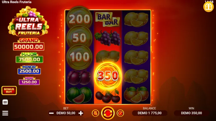 Ultra Reels Fruteria - Coin Collect mønter med værdier